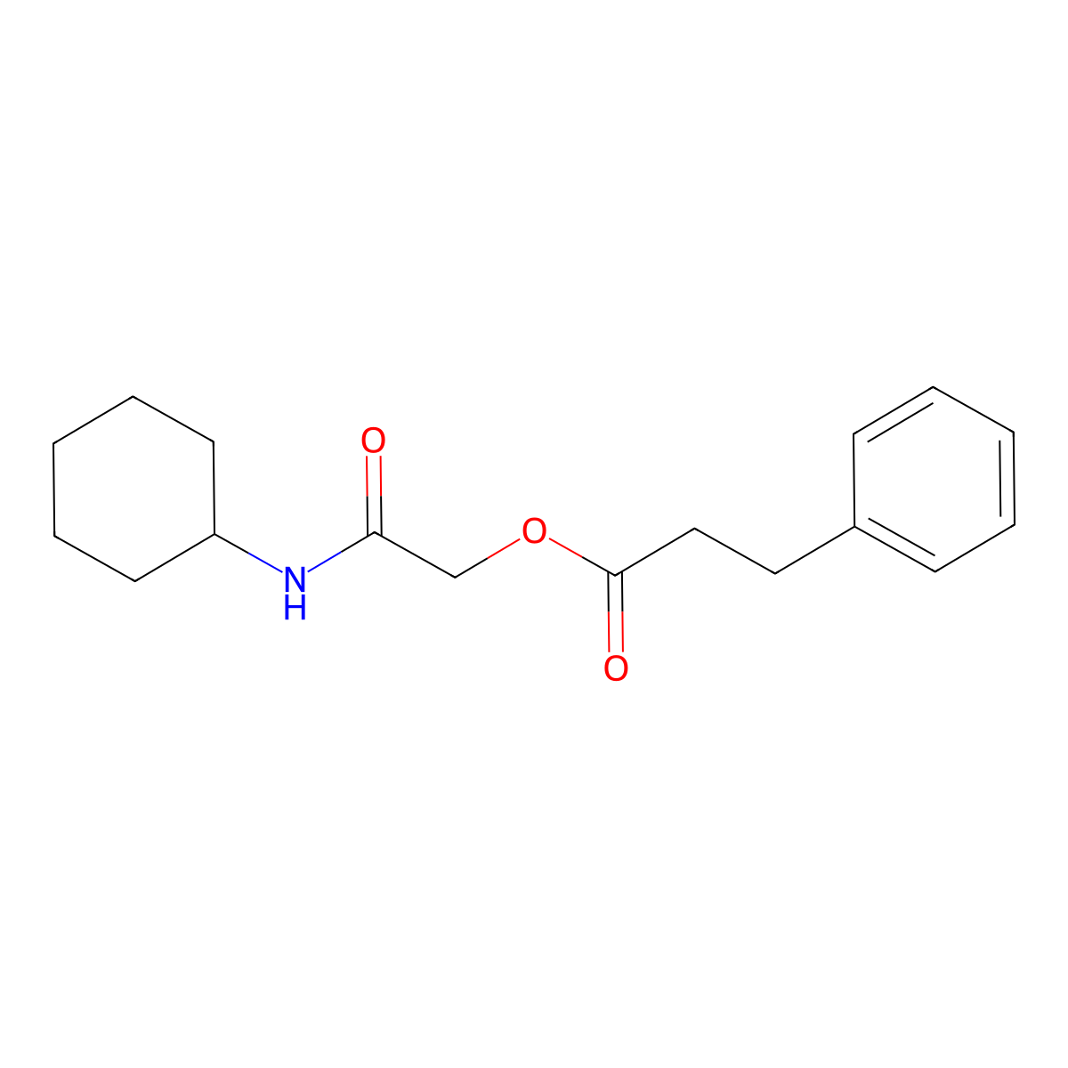 2-(Cyclohexylamino)-2-oxoethyl 3-phenylpropanoate molecular structure, CAS 691368-78-2