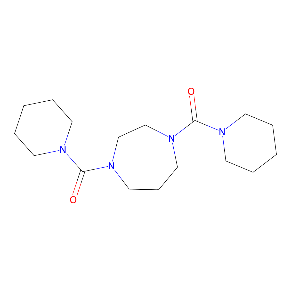 1,4-Bis(1-piperidinylcarbonyl)-1,4-diazepane molecular structure, CAS 691369-85-4