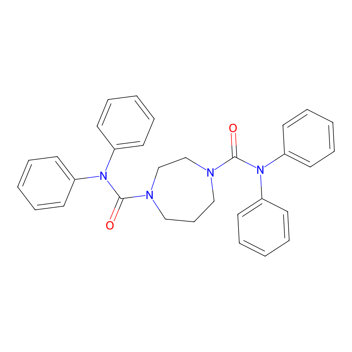 [4-(N,N-diphenylcarbamoyl)(1,4-diazaperhydroepinyl)]-N,N-dibenzamide molecular structure, CAS 691369-86-5