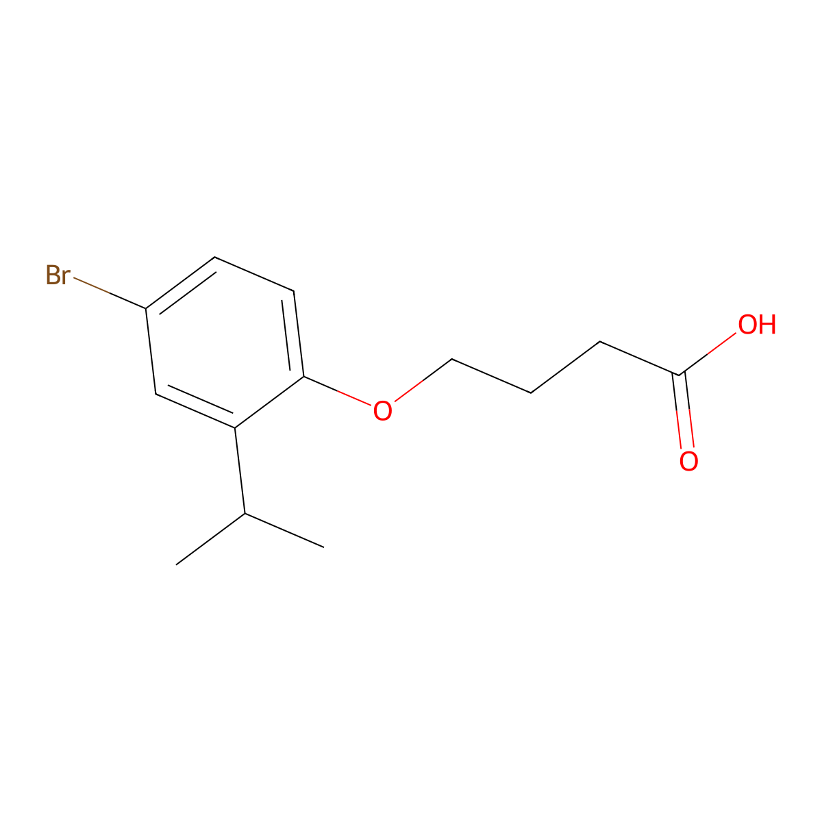 4-(4-Bromo-2-isopropylphenoxy)butanoic acid molecular structure, CAS 691372-10-8