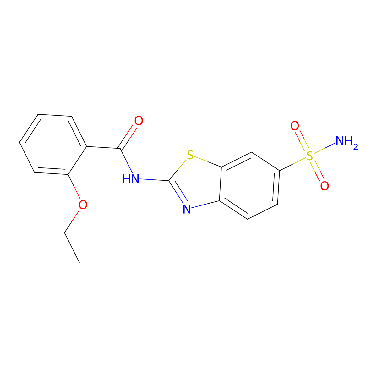 2-ethoxy-N-(6-sulfamoyl-1,3-benzothiazol-2-yl)benzamide molecular structure, CAS 691376-73-5