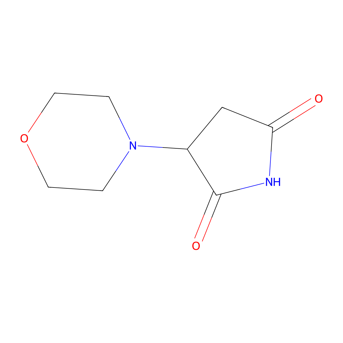 3-Morpholin-4-ylpyrrolidine-2,5-dione molecular structure, CAS 691380-55-9