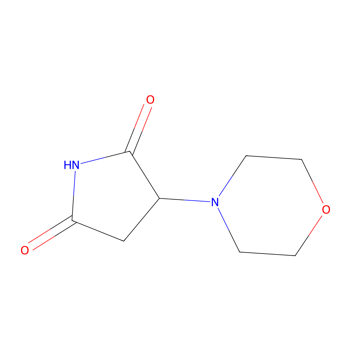 3-Morpholin-4-ylpyrrolidine-2,5-dione molecular structure, CAS 691380-55-9