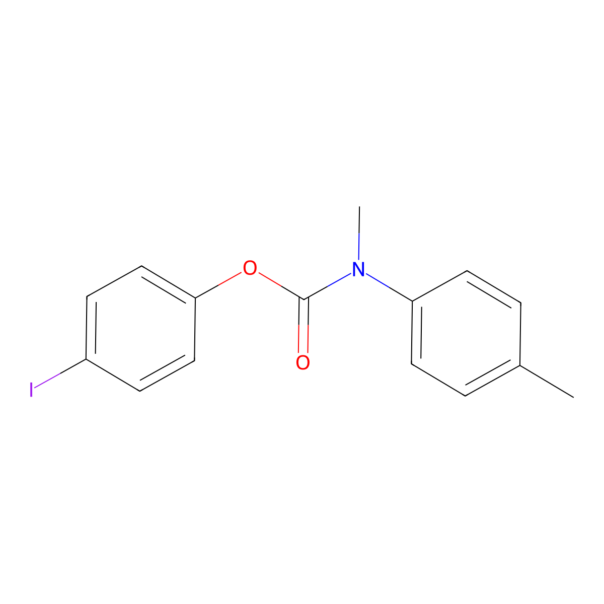 4-iodophenyl N-methyl-N-(4-methylphenyl)carbamate molecular structure, CAS 691380-60-6