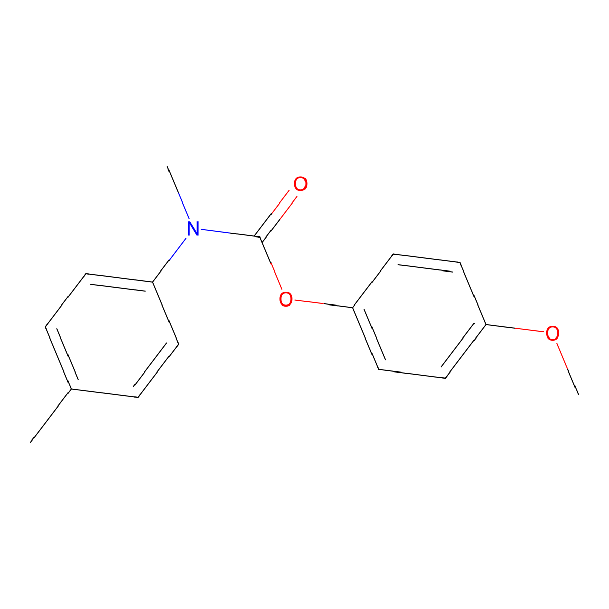 4-Methoxyphenyl methyl(p-tolyl)carbamate molecular structure, CAS 691380-63-9