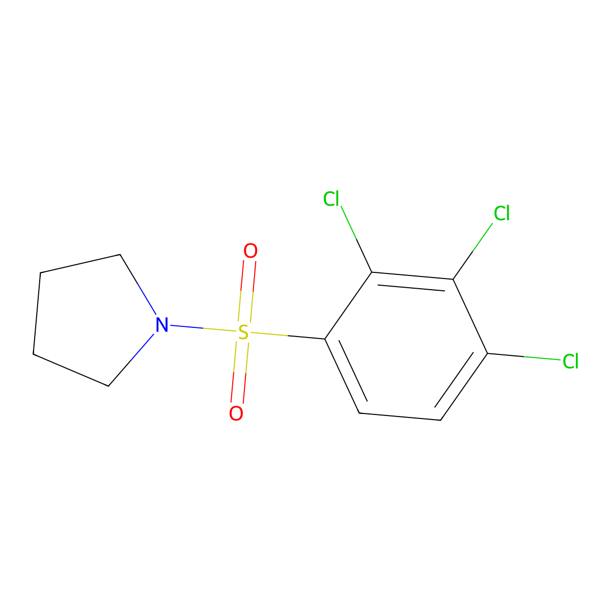 1-(2,3,4-Trichlorobenzenesulfonyl)pyrrolidine molecular structure, CAS 691381-12-1