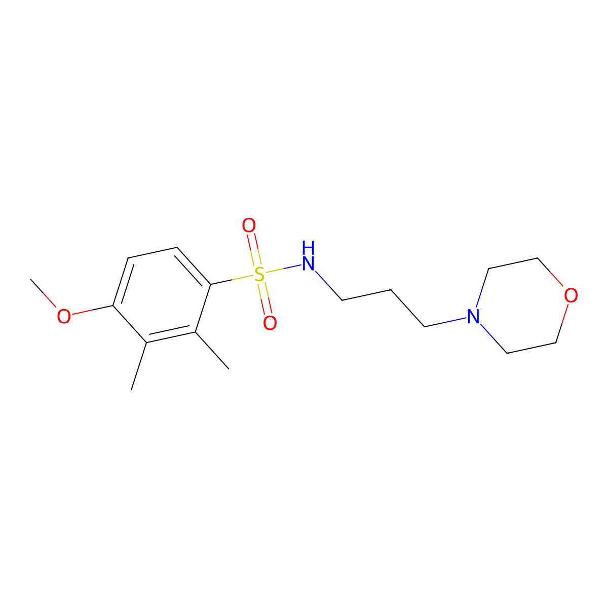 [(4-Methoxy-2,3-dimethylphenyl)sulfonyl](3-morpholin-4-ylpropyl)amine molecular structure, CAS 691381-47-2