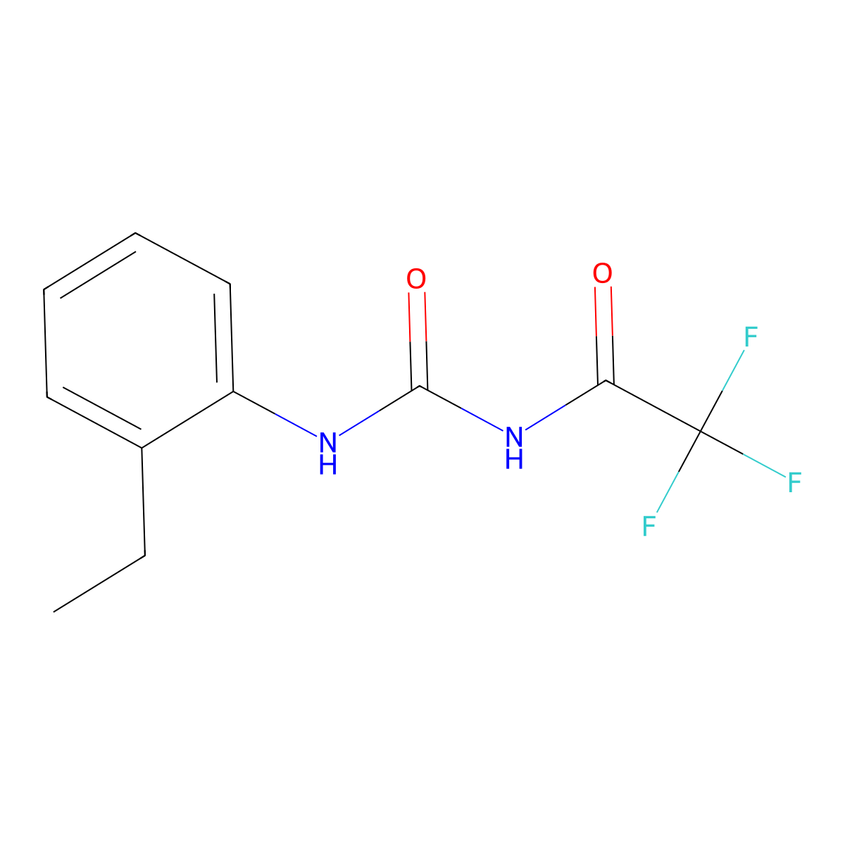 N-(2-ethylphenyl)-N'-(trifluoroacetyl)urea molecular structure, CAS 691382-54-4