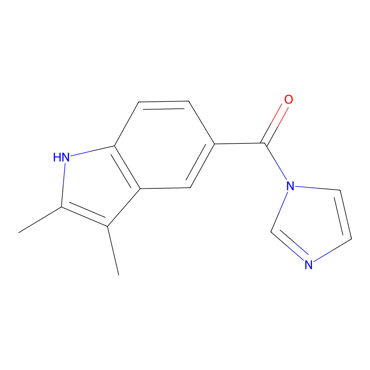 5-(1H-imidazole-1-carbonyl)-2,3-dimethyl-1H-indole molecular structure, CAS 691382-78-2
