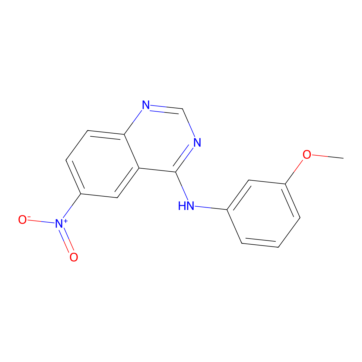 N-(3-Methoxyphenyl)-6-nitroquinazolin-4-amine molecular structure, CAS 691385-34-9