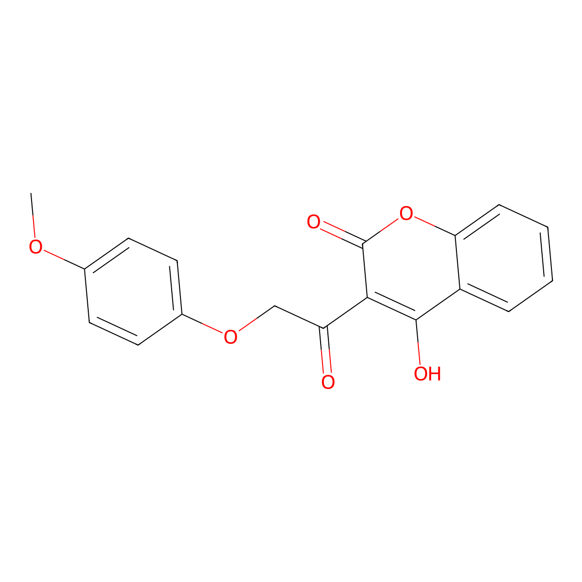 4-hydroxy-3-[(4-methoxyphenoxy)acetyl]-2H-chromen-2-one molecular structure, CAS 691387-07-2
