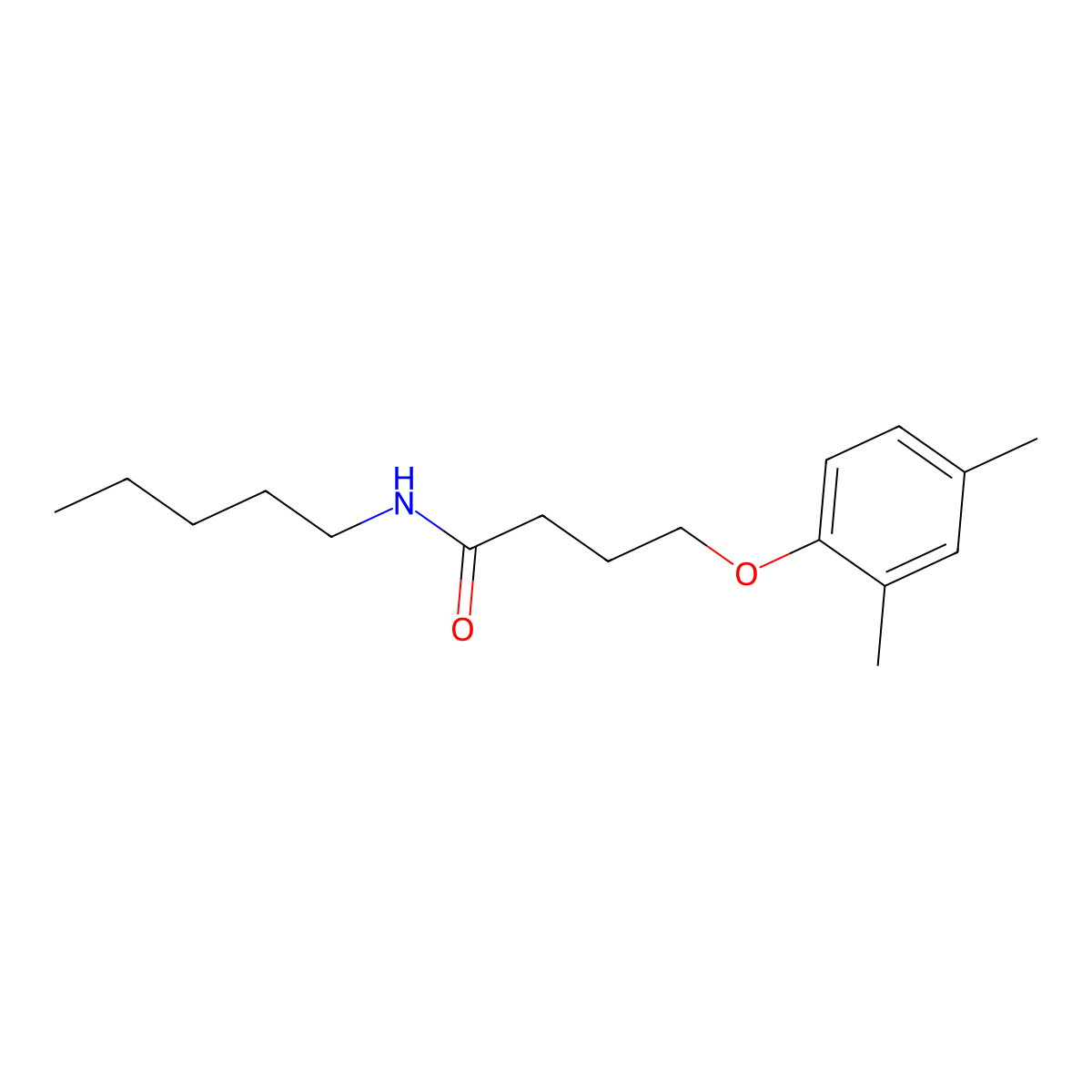 4-(2,4-dimethylphenoxy)-N-pentylbutanamide molecular structure, CAS 691387-76-5