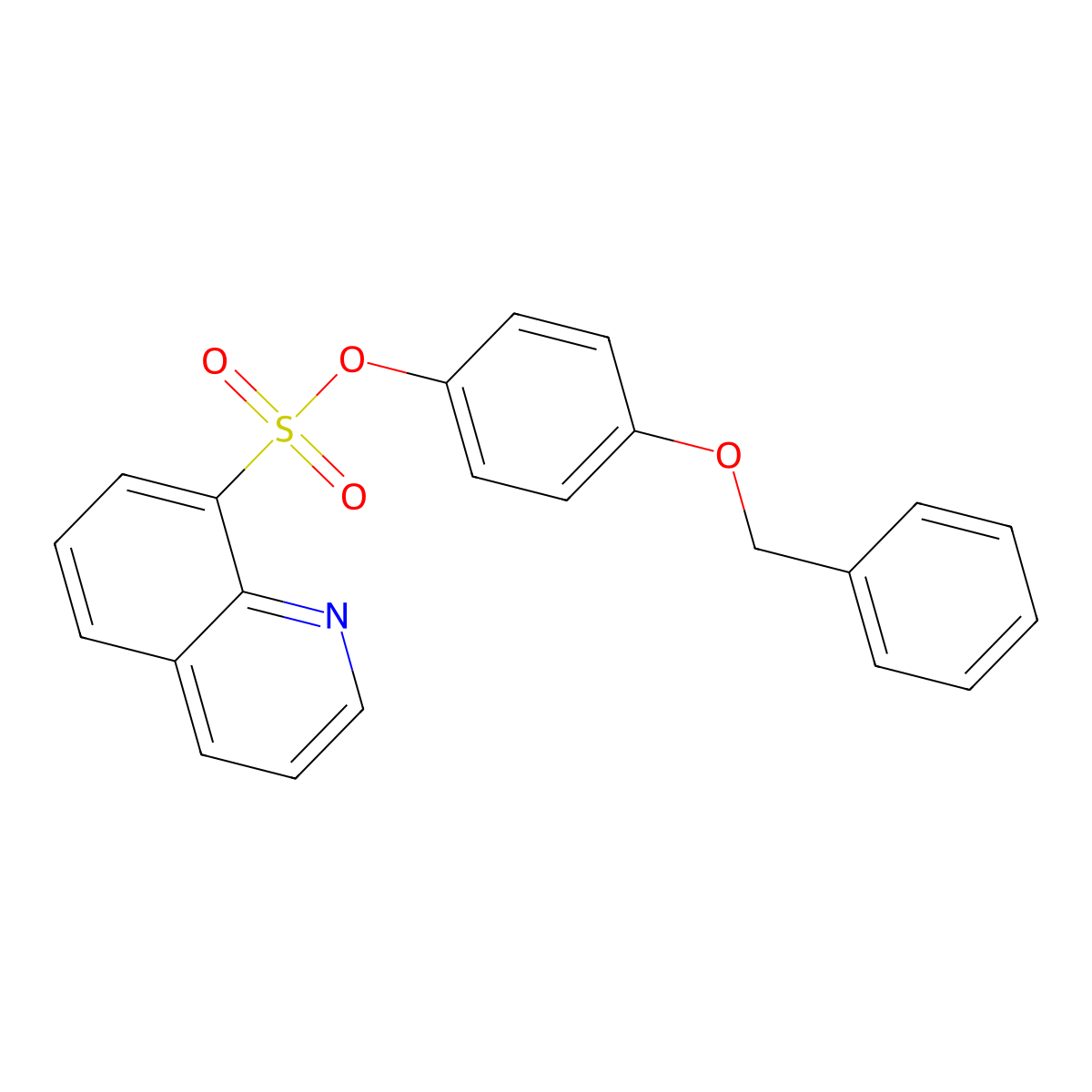 4-(Benzyloxy)phenyl 8-quinolinesulfonate molecular structure, CAS 691388-30-4