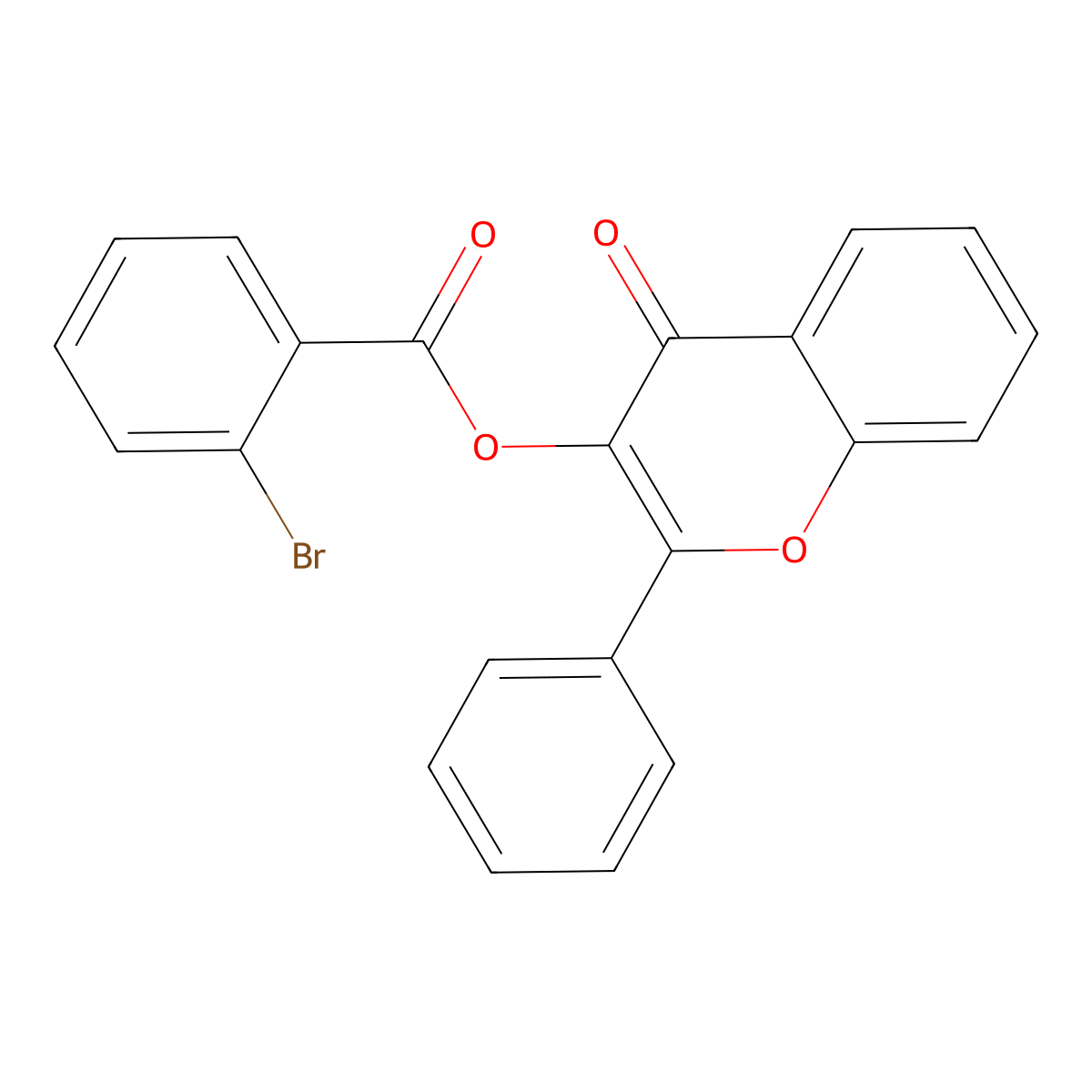 4-oxo-2-phenyl-4H-chromen-3-yl 2-bromobenzoate molecular structure, CAS 691392-44-6