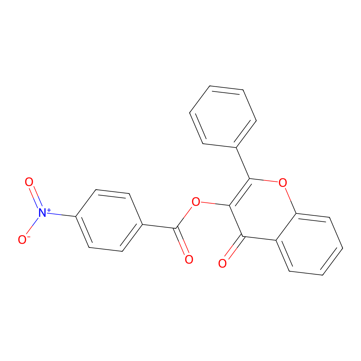 3-(4-Nitro benzoyloxy) flavone molecular structure, CAS 691392-48-0