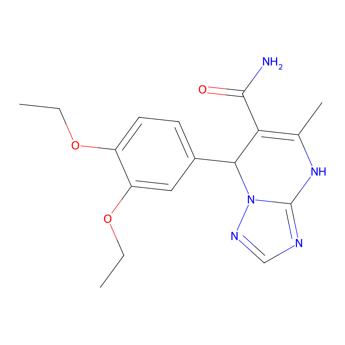 7-(3,4-Diethoxyphenyl)-5-methyl-4,7-dihydro-[1,2,4]triazolo[1,5-a]pyrimidine-6-carboxamide molecular structure, CAS 691393-71-2