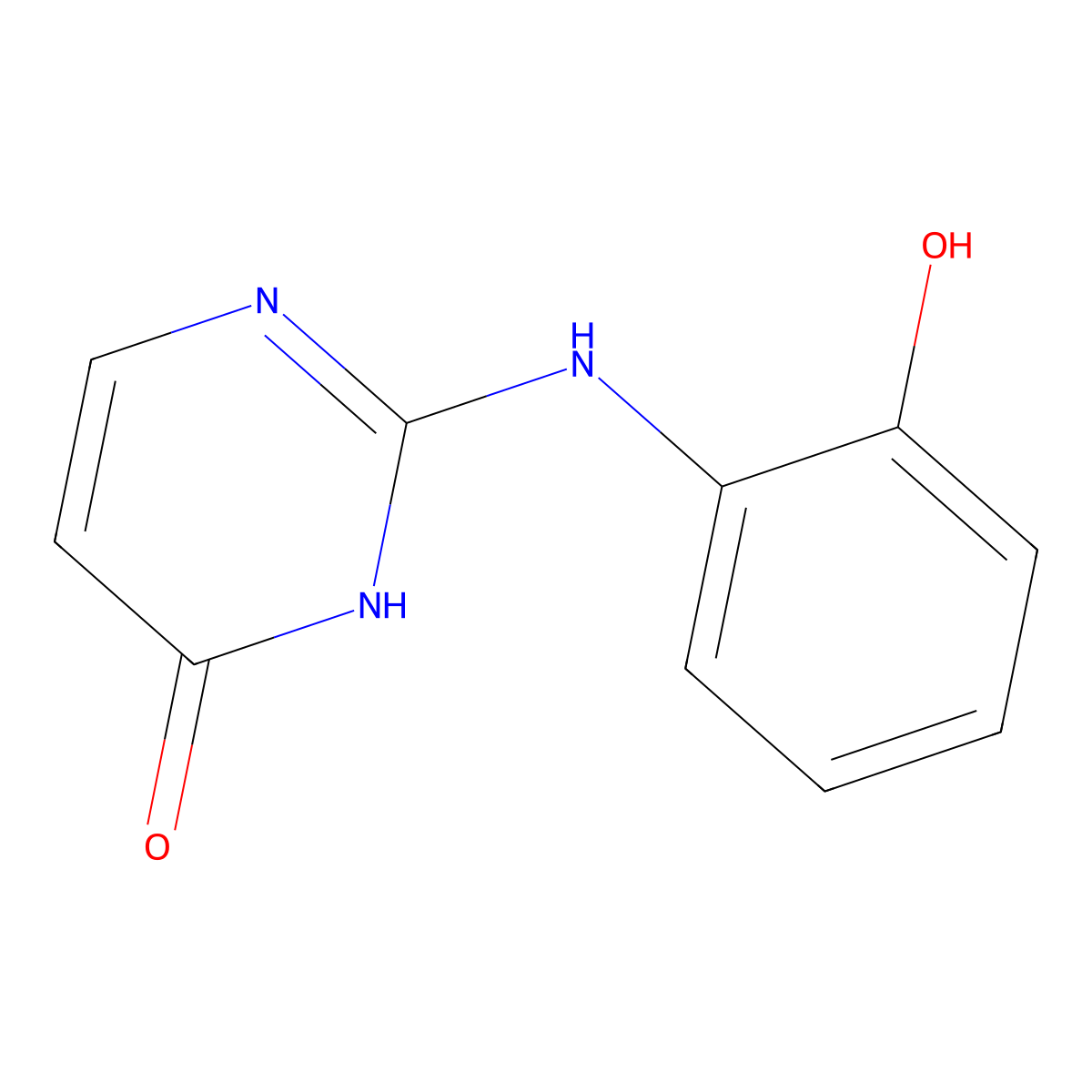 2-(2-hydroxyanilino)-1H-pyrimidin-6-one molecular structure, CAS 691398-00-2