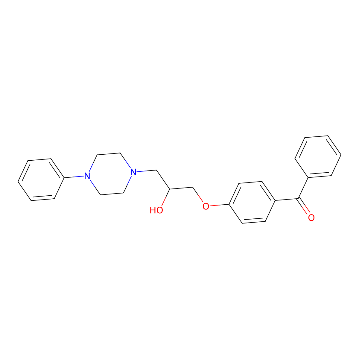 (4-(2-Hydroxy-3-(4-phenylpiperazin-1-yl)propoxy)phenyl)(phenyl)methanone molecular structure, CAS 691398-53-5