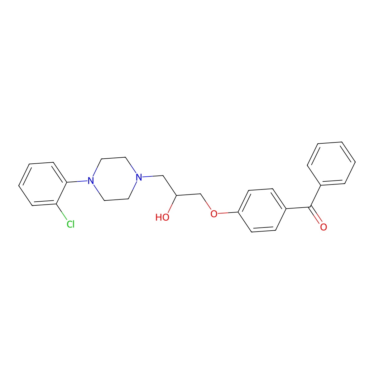 1-(4-Benzoylphenoxy)-3-[4-(2-chlorophenyl)piperazin-1-yl]propan-2-ol molecular structure, CAS 691398-74-0
