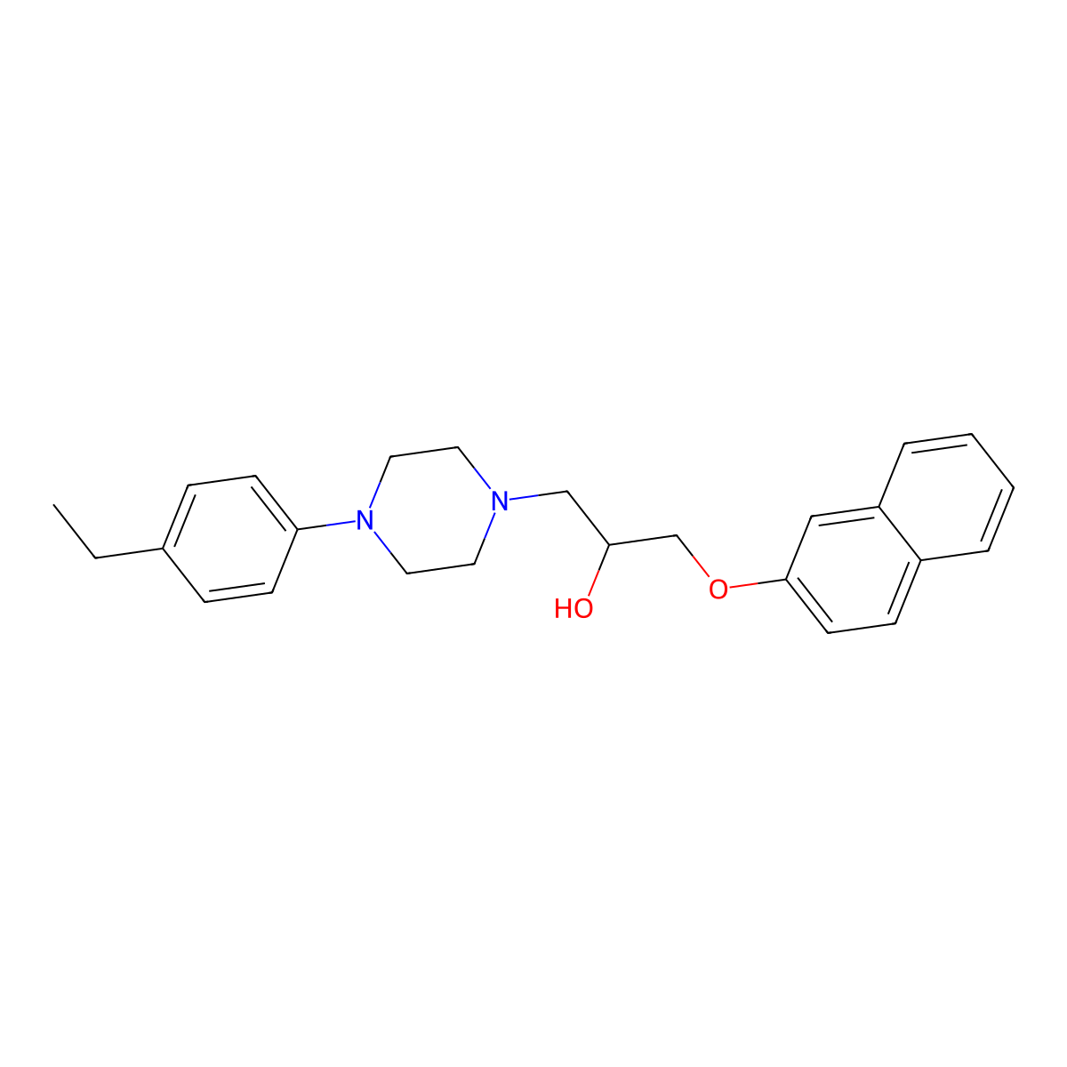 1-(4-(4-Ethylphenyl)piperazin-1-yl)-3-(naphthalen-2-yloxy)propan-2-ol molecular structure, CAS 691398-75-1