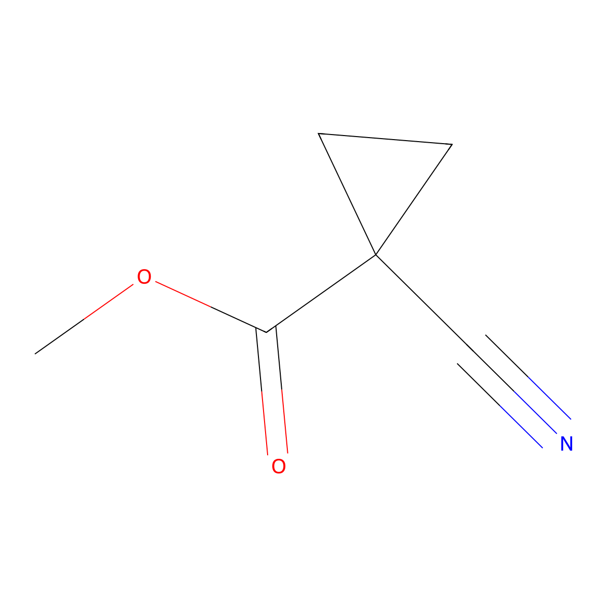Methyl 1-cyanocyclopropane-1-carboxylate molecular structure, CAS 6914-73-4