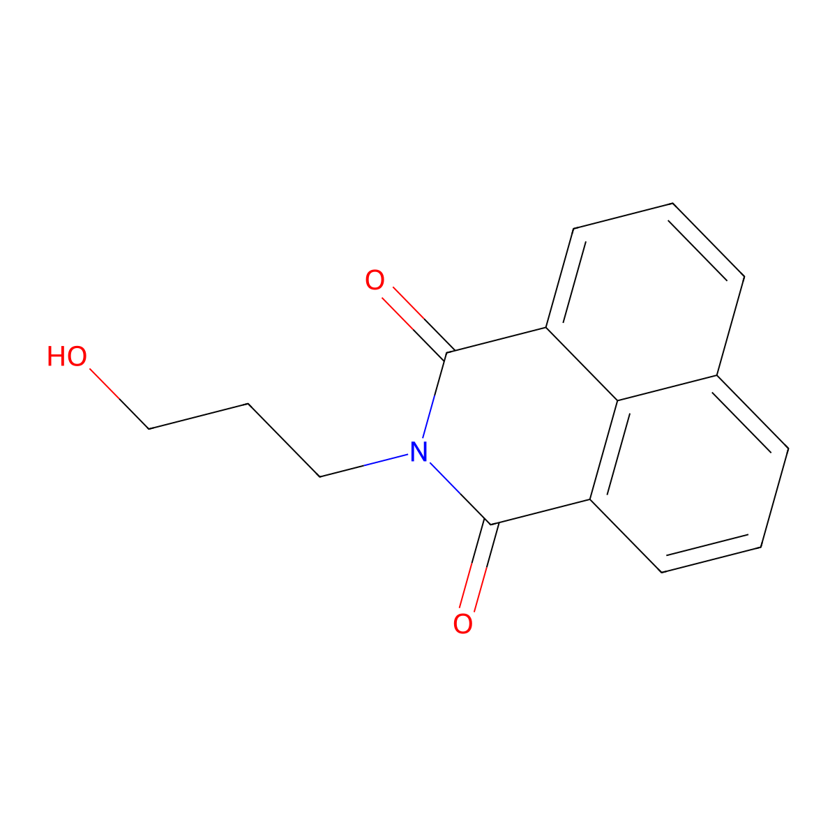 2-(3-hydroxypropyl)-1H-benzo[de]isoquinoline-1,3(2H)-dione molecular structure, CAS 6914-97-2