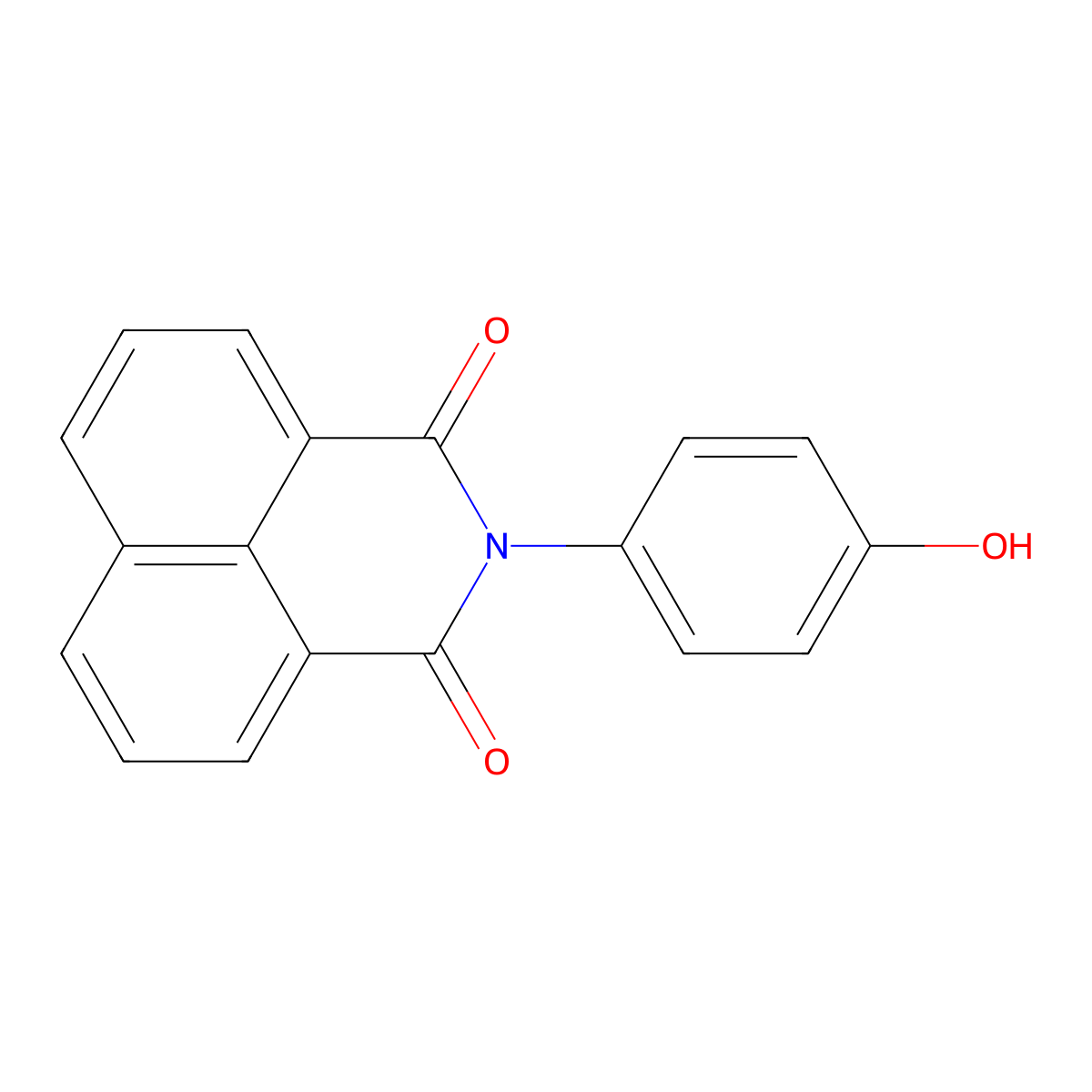 2-(4-Hydroxy-phenyl)-benzo[de]isoquinoline-1,3-dione molecular structure, CAS 6914-99-4