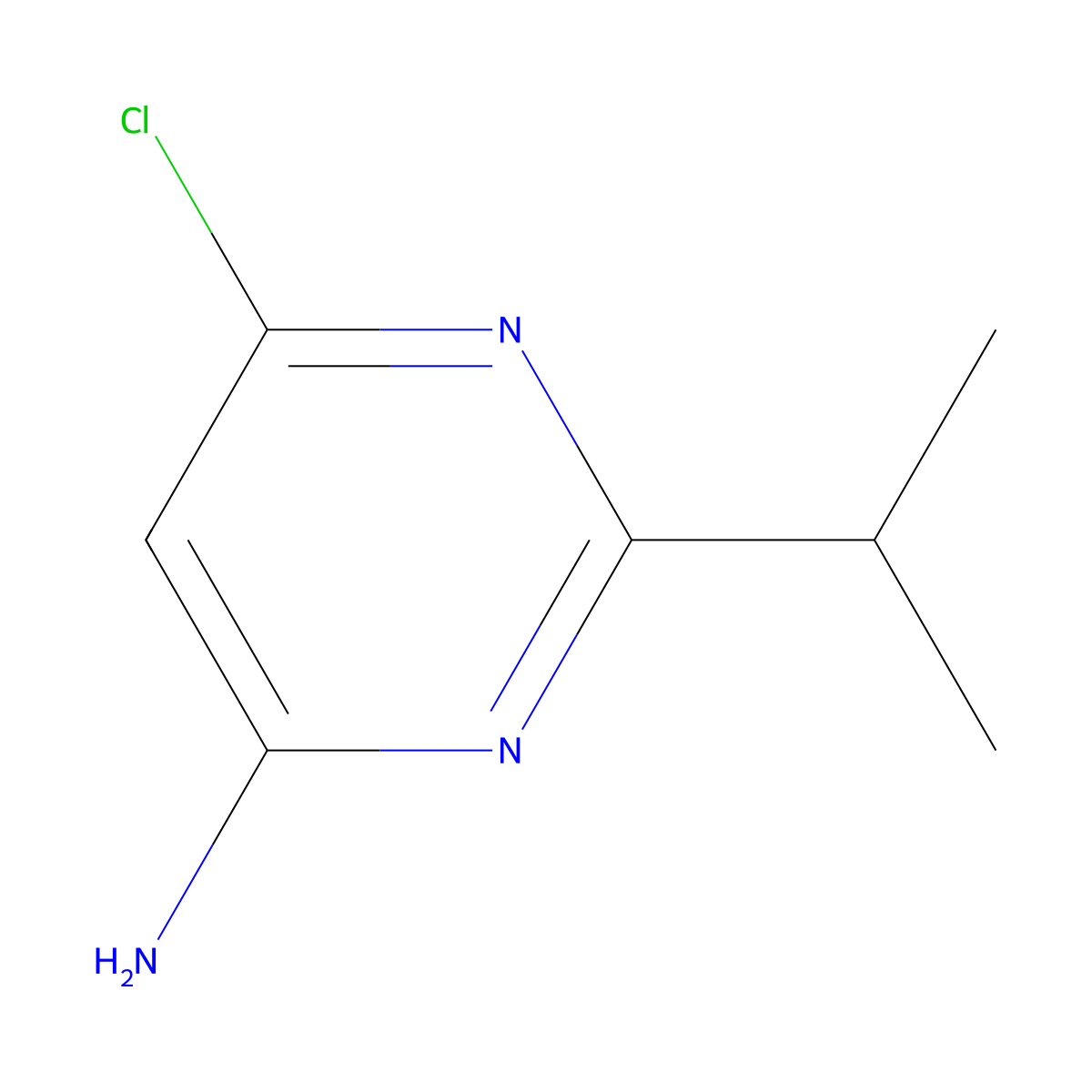 6-Chloro-2-isopropylpyrimidin-4-amine molecular structure, CAS 691401-07-7