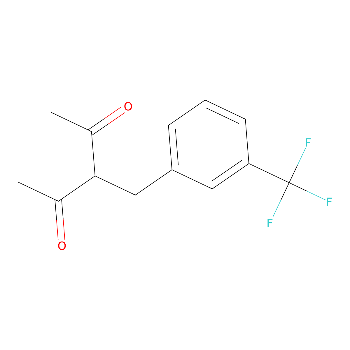 3-[3-(Trifluoromethyl)benzyl]-2,4-pentanedione molecular structure, CAS 691406-19-6