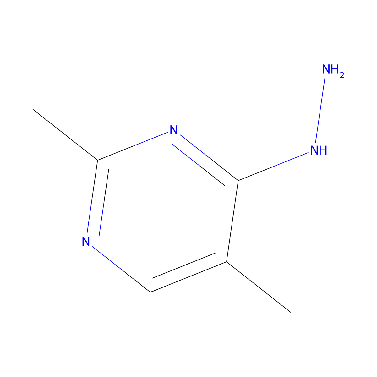 4-Hydrazinyl-2,5-dimethylpyrimidine molecular structure, CAS 69142-12-7