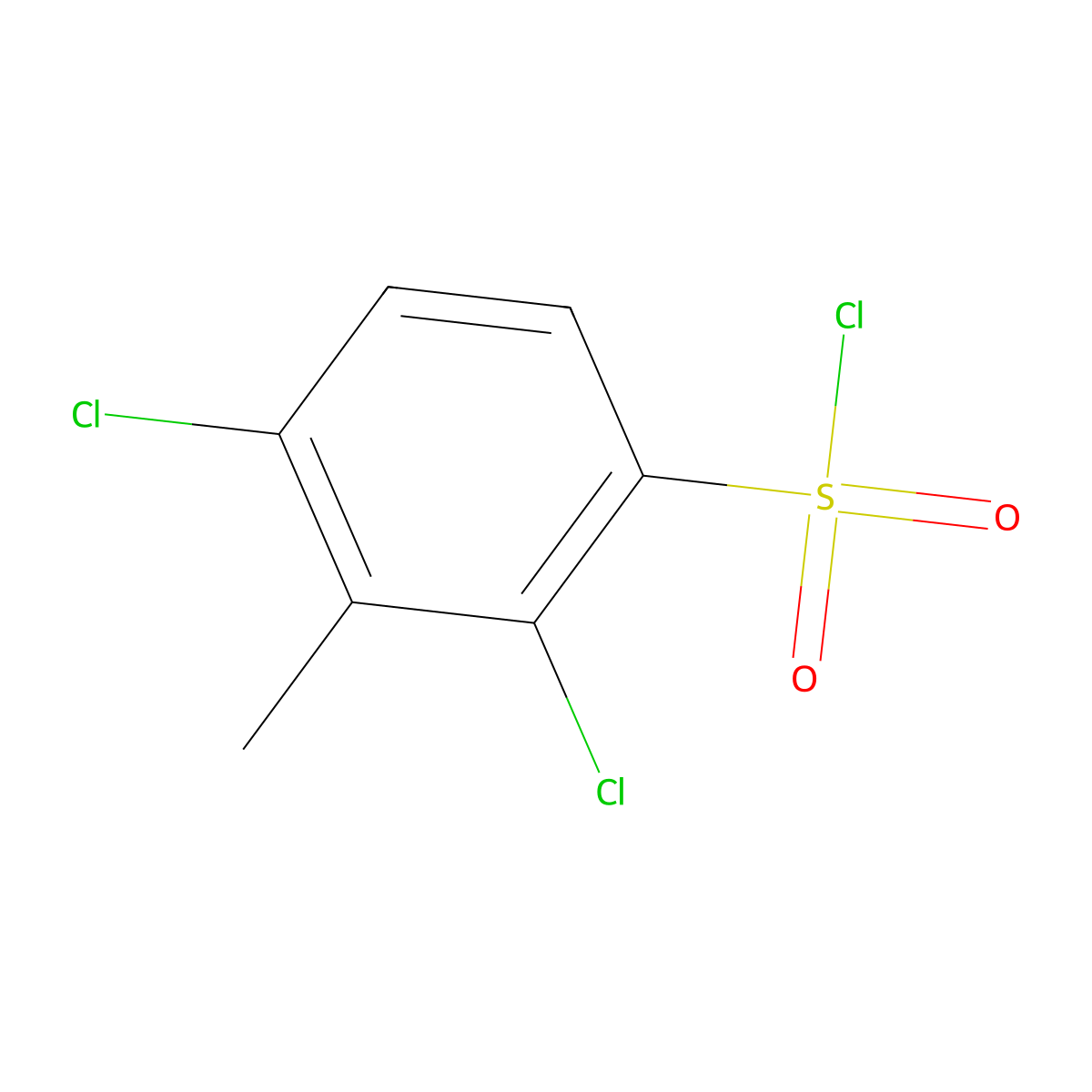 2,4-Dichloro-3-methylbenzene-1-sulfonyl chloride molecular structure, CAS 69145-58-0