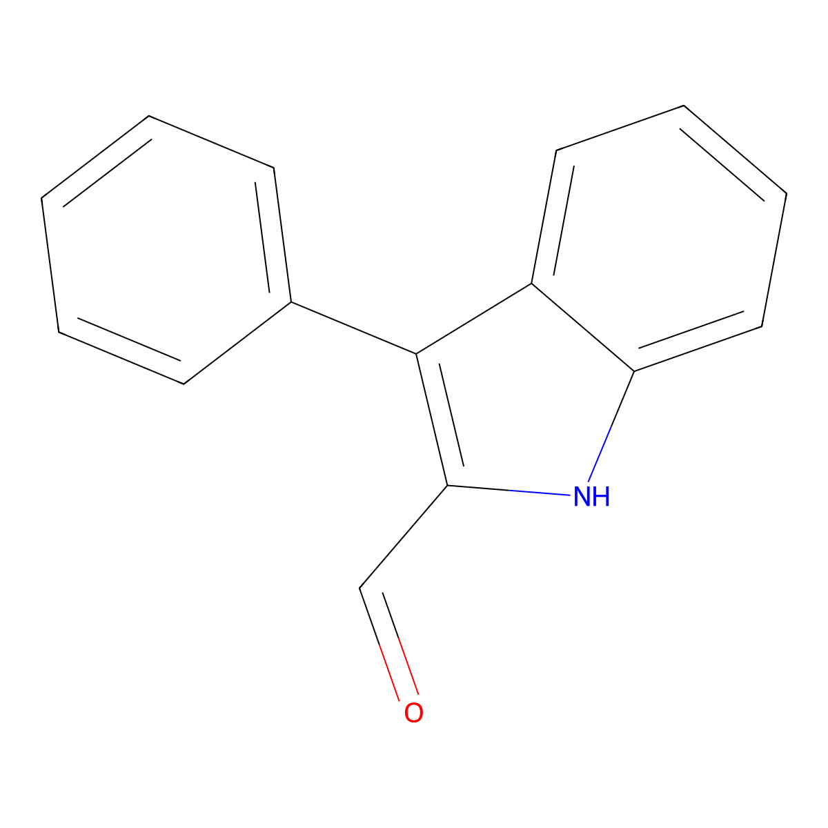 3-Phenyl-1H-indole-2-carbaldehyde molecular structure, CAS 6915-66-8