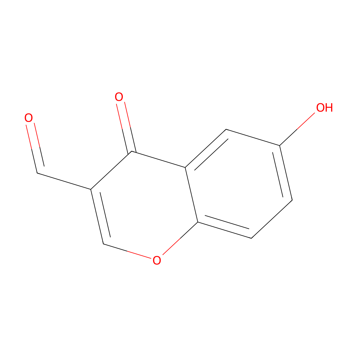 6-Hydroxy-4-oxochromene-3-carbaldehyde molecular structure, CAS 69155-75-5
