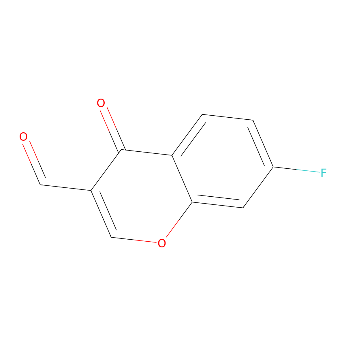 7-Fluorochromone-3-carboxaldehyde molecular structure, CAS 69155-78-8
