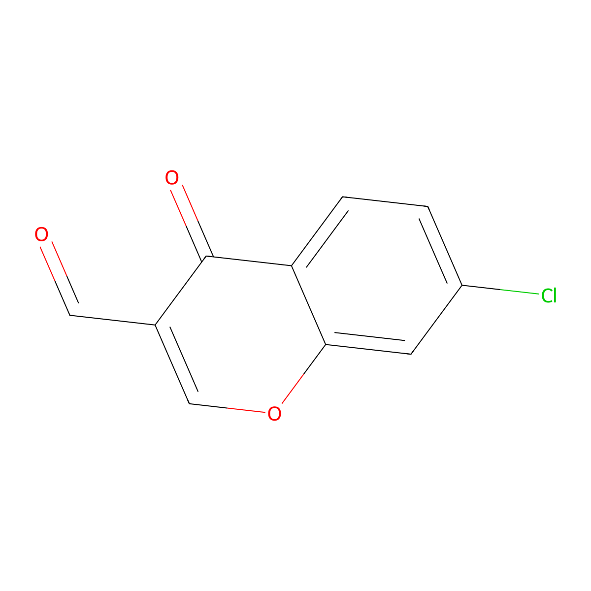 7-Chloro-4-oxo-4H-1-benzopyran-3-carboxaldehyde molecular structure, CAS 69155-79-9