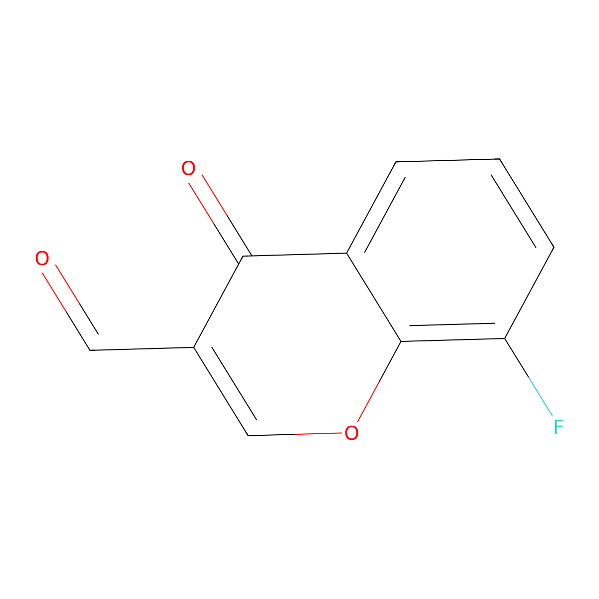 8-Fluoro-4-oxo-4H-chromene-3-carbaldehyde molecular structure, CAS 69155-82-4