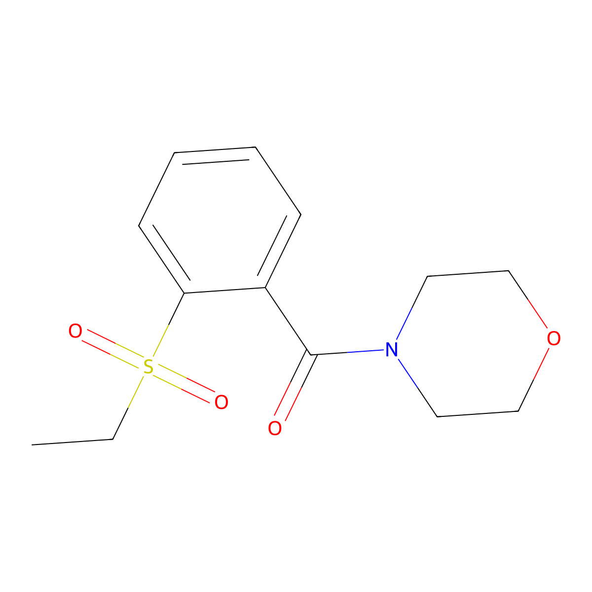 [2-(Ethylsulfonyl)phenyl](morpholin-4-yl)methanone molecular structure, CAS 69159-82-6