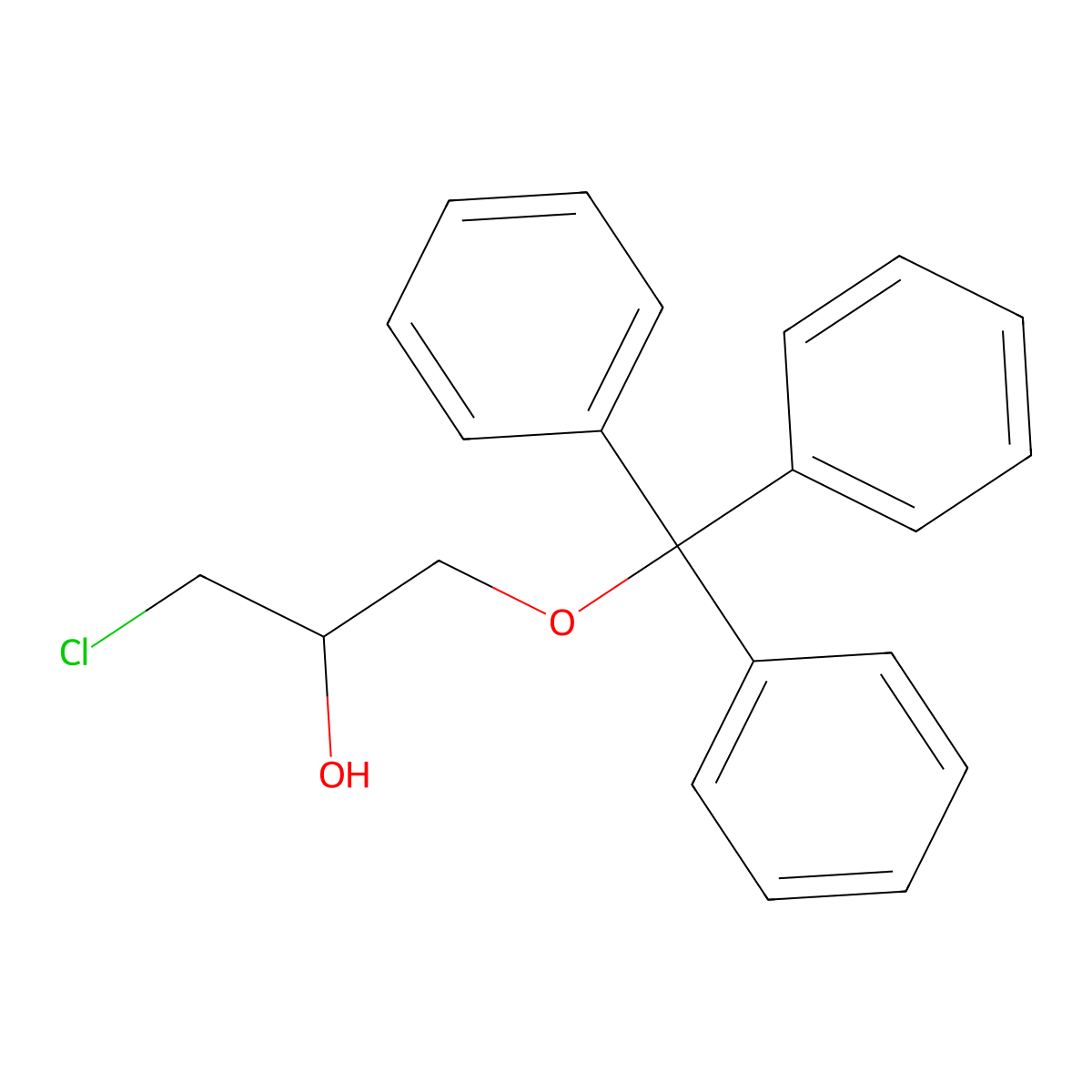 1-Chloro-3-(triphenylmethoxy)propan-2-ol molecular structure, CAS 69161-74-6