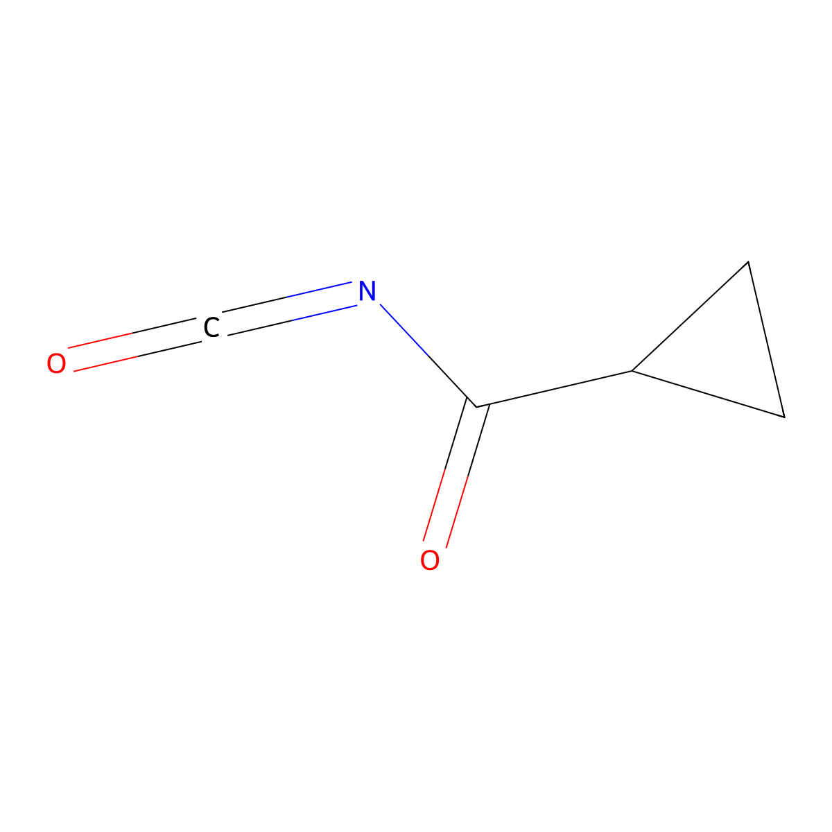 Cyclopropanecarbonyl isocyanate molecular structure, CAS 69166-52-5