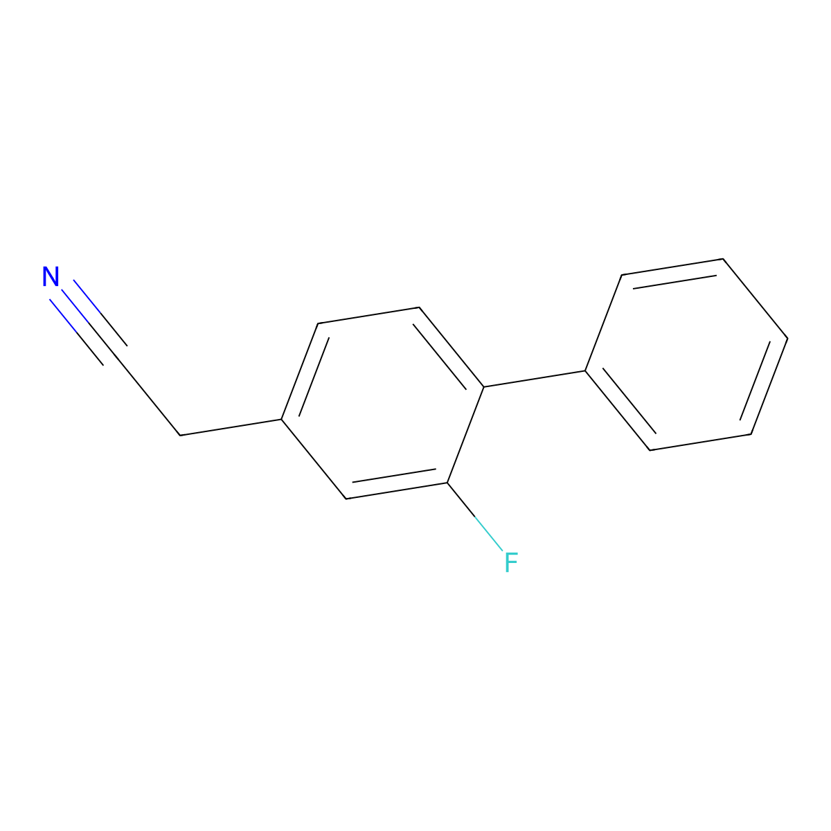 2-(2-Fluoro-[1,1'-biphenyl]-4-yl)acetonitrile molecular structure, CAS 69168-31-6