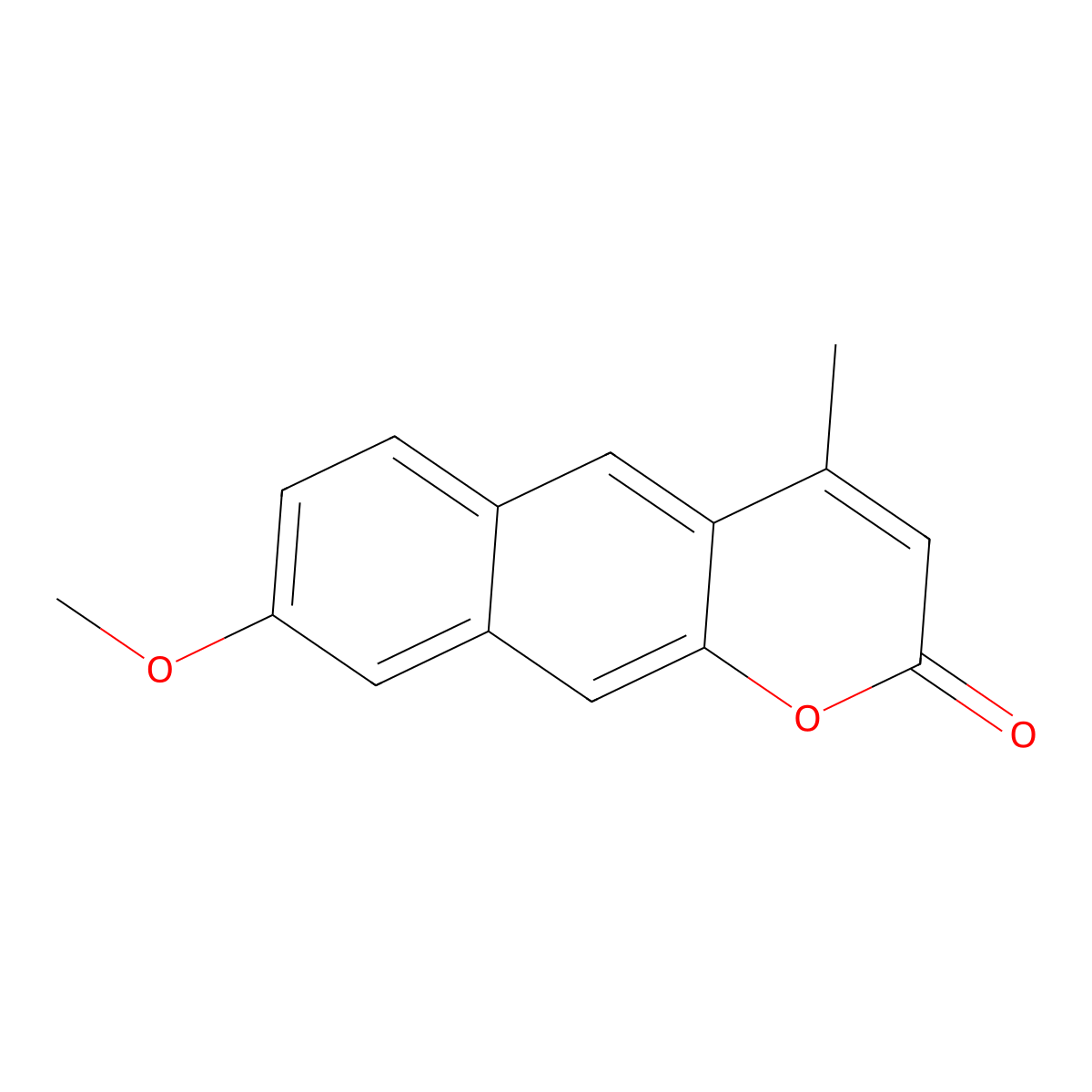 8-methoxy-4-methyl-2H-benzo(g)chromen-2-one molecular structure, CAS 69169-71-7