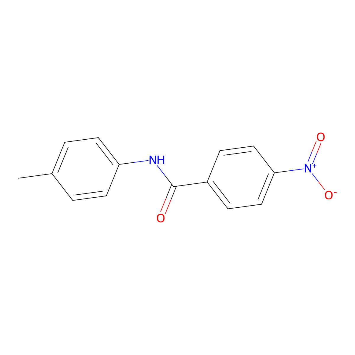 N-(4-Methylphenyl)-4-nitrobenzamide molecular structure, CAS 6917-08-4
