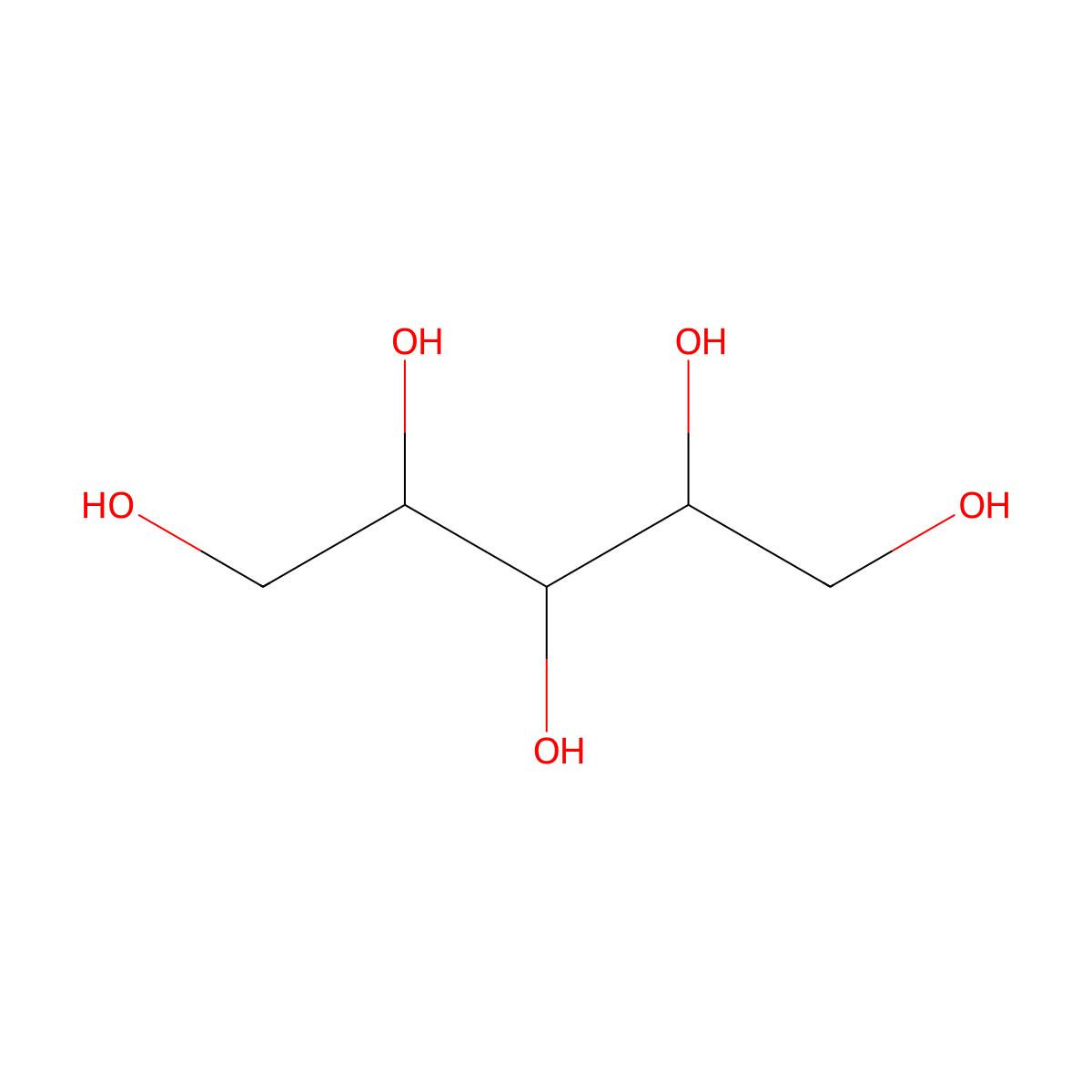 Pentitol molecular structure, CAS 6917-36-8