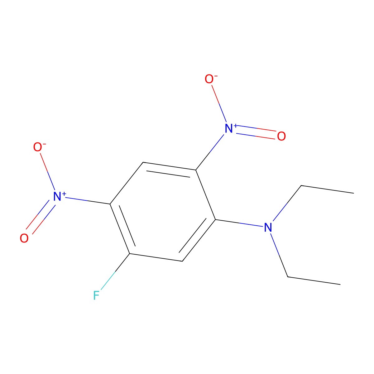 N,N-Diethyl-5-fluoro-2,4-dinitrobenzenamine molecular structure, CAS 6917-48-2