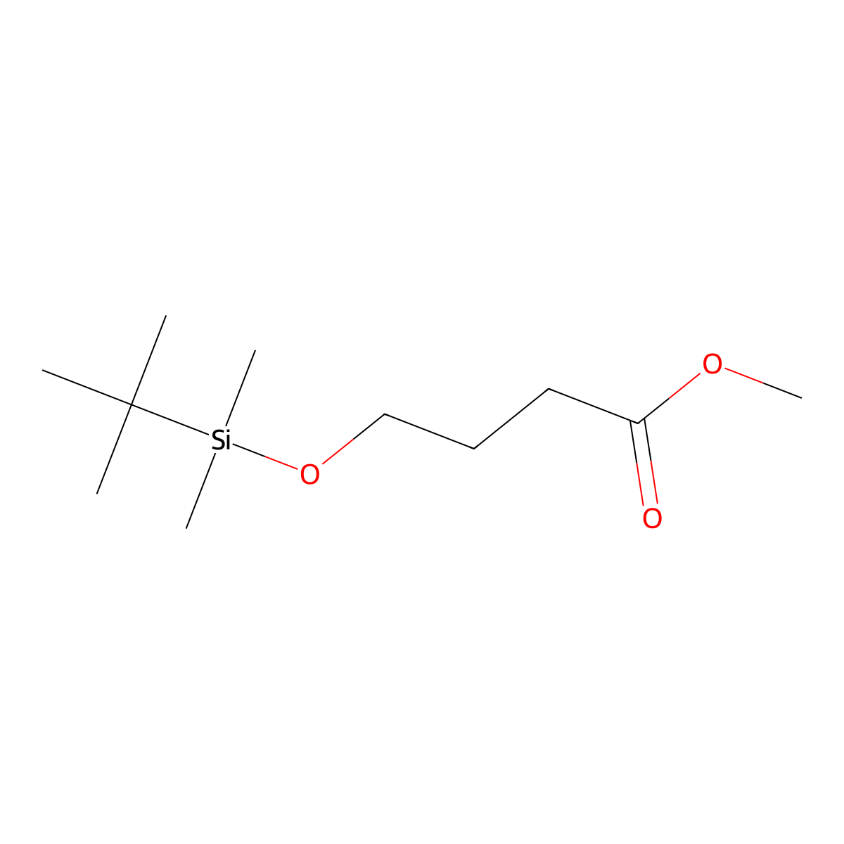 Methyl 4-(((1,1-dimethylethyl)dimethylsilyl)oxy)butanoate molecular structure, CAS 69171-63-7