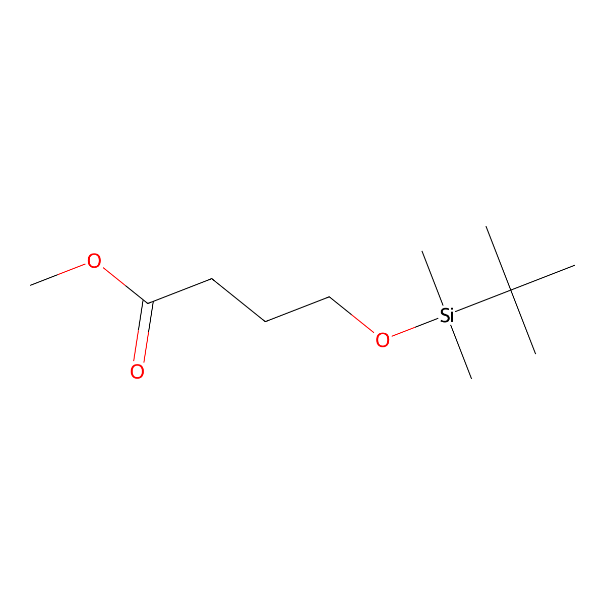 Methyl 4-(((1,1-dimethylethyl)dimethylsilyl)oxy)butanoate molecular structure, CAS 69171-63-7