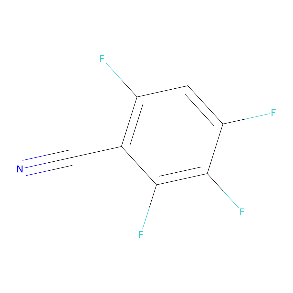 2,3,4,6-Tetrafluorobenzonitrile molecular structure, CAS 69173-96-2