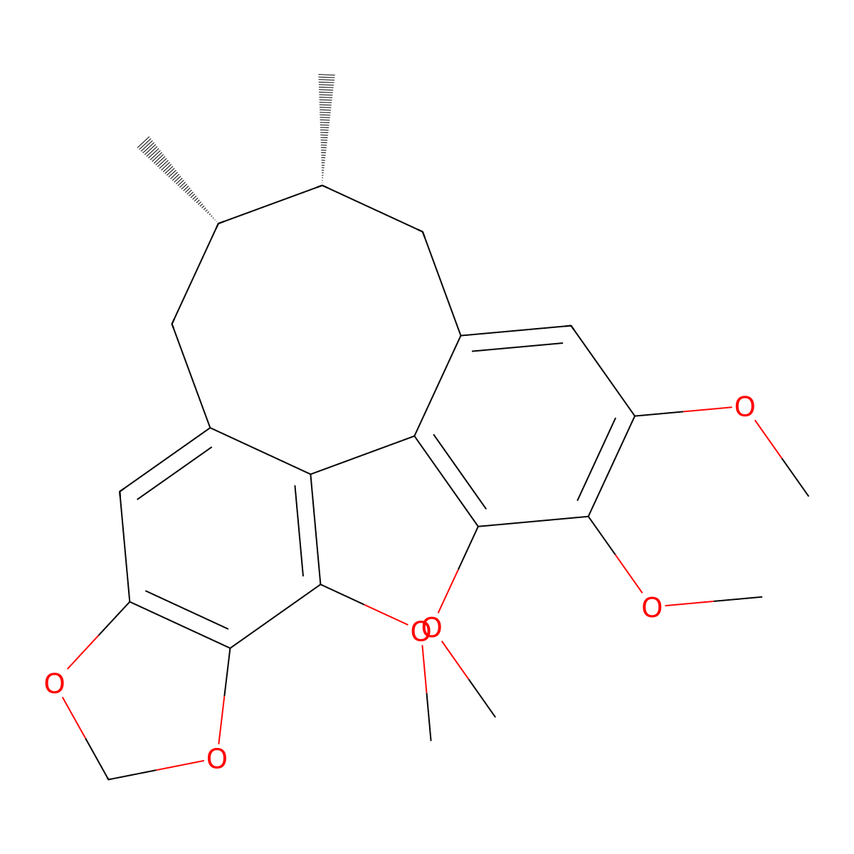 (+)-Schisandrin B molecular structure, CAS 69176-52-9