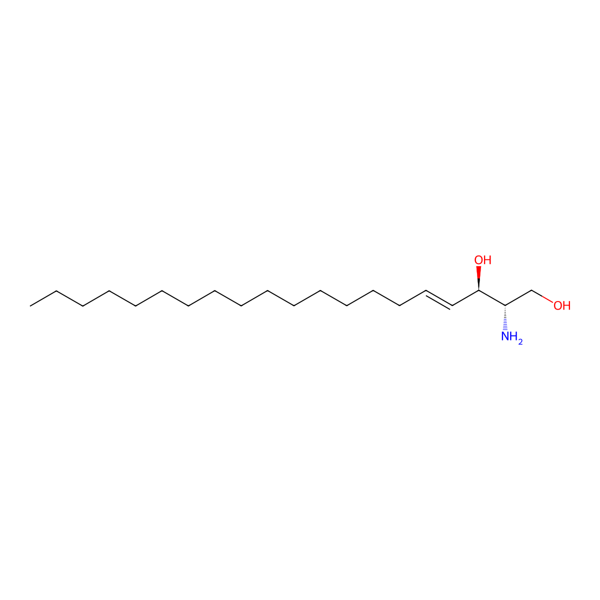 C20 Sphingosine molecular structure, CAS 6918-49-6