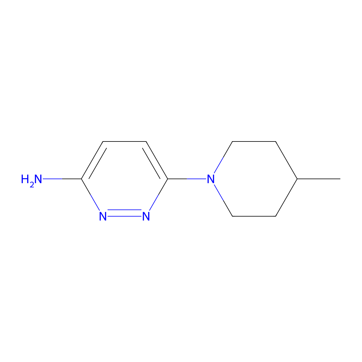 6-(4-Methylpiperidin-1-yl)pyridazin-3-amine molecular structure, CAS 69184-67-4